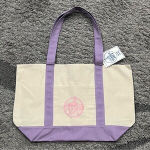 Trader Joe's Large Lavender Canvas Tote